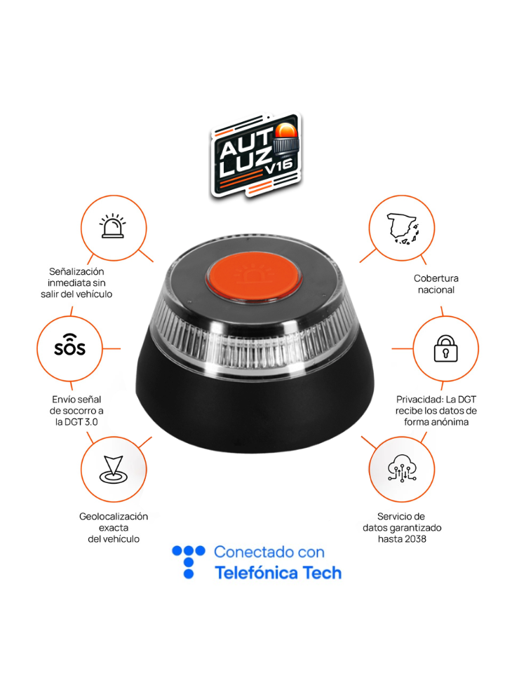 Baliza de Emergencia V16 Conectada – Homologada por la DGT