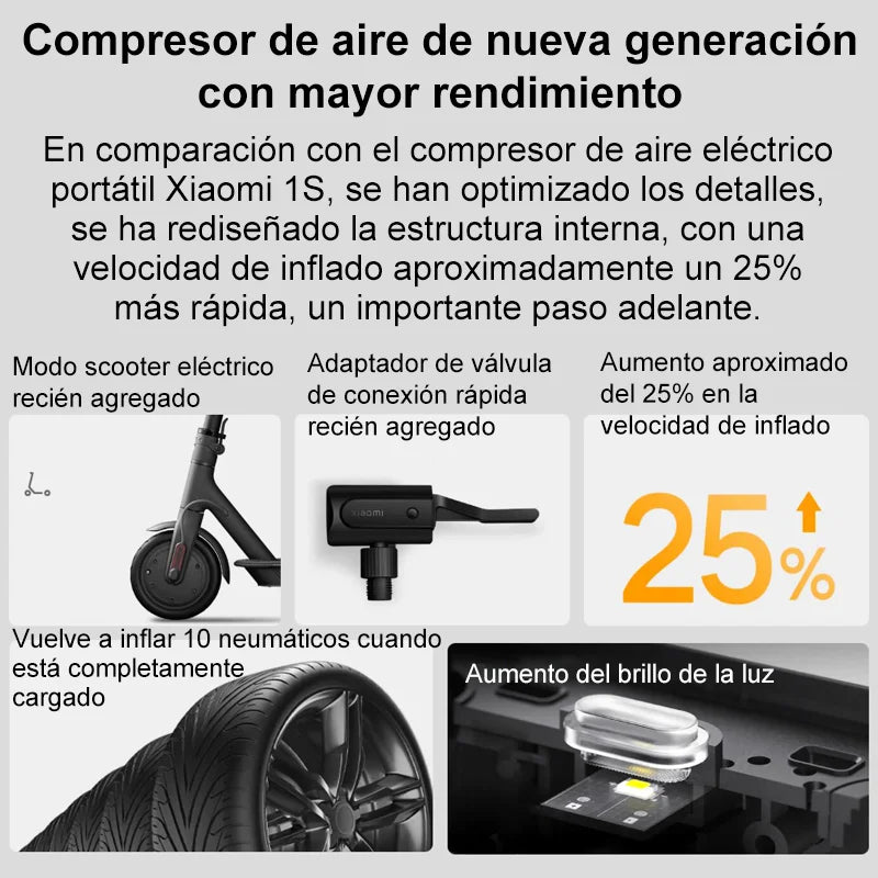 Xiaomi - Compresor portable electrico S2